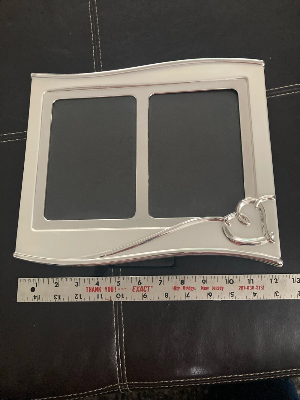 Lenox Silver Double 5x7 Heart Accent Photo Frame